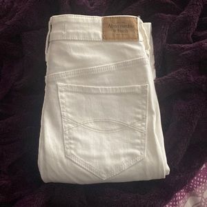 A&F White Jeans